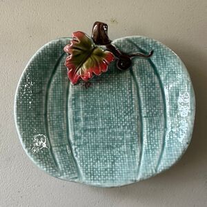 Designer's Choice By Coventry 3D Pumpkin Stoneware Trinket Novelty Serving Plate